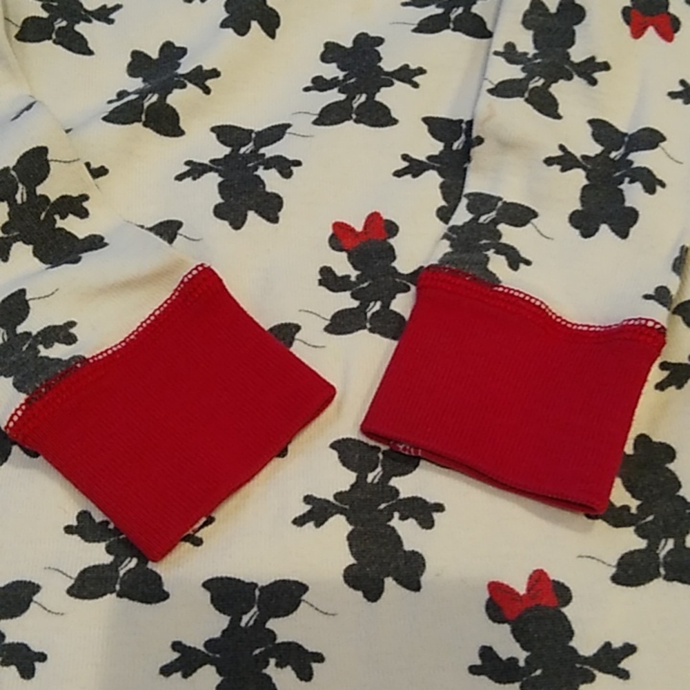 Hanna Anderson Disney Minnie Mouse Pajamas Cream/Red/Black Size 18-24 Months - Picture 13 of 14